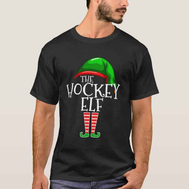 T-shirt Le groupe Elf Hockey Matching Family Christmas Gif (Devant)