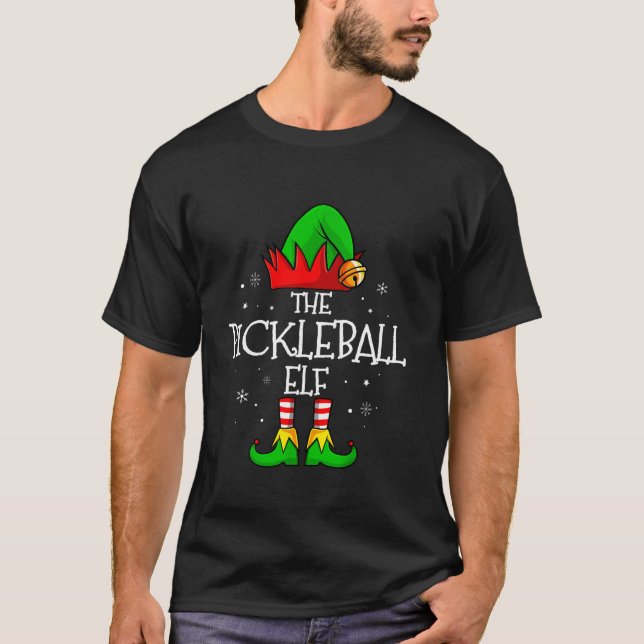 T-shirt Le groupe Elf Pickleball Matching Family Christmas (Devant)