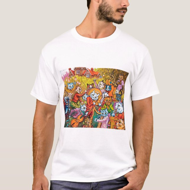 T-shirt Le groupe joue, Louis Wain (Devant)