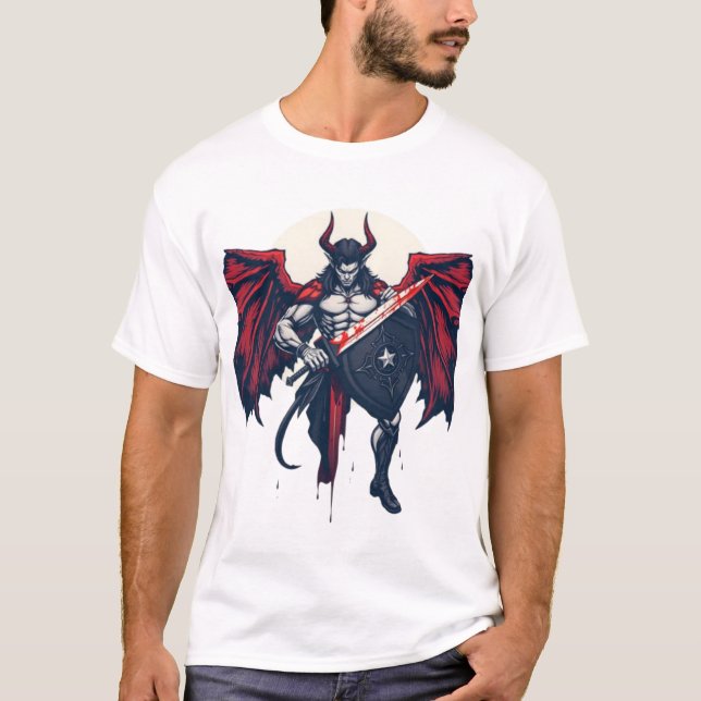 T-shirt Le Guerrier du Diable Ange : Gloire Sanguine" (Devant)