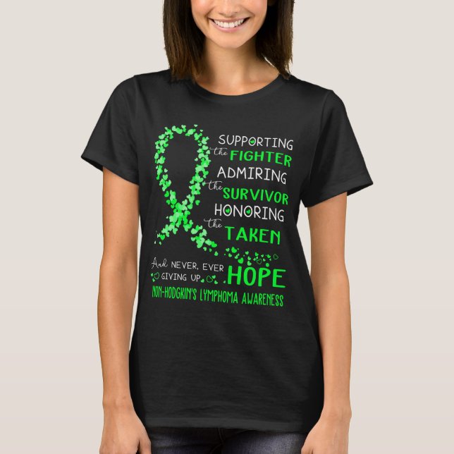 T-shirt Le guerrier du lymphome de non-Hodgkin soutient le (Devant)