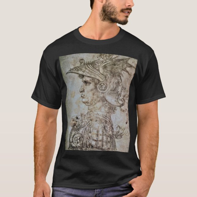 T-shirt Le guerrier Helmetted de Leonardo (Devant)