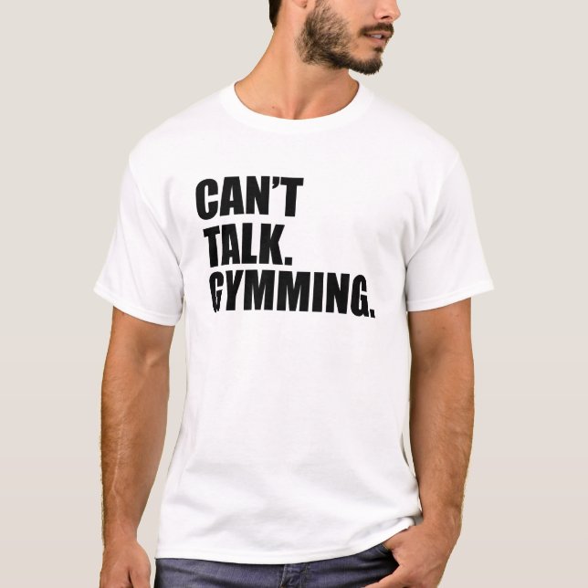 T-shirt Le gymnase ne peut pas parler. Foyer de séance (Devant)
