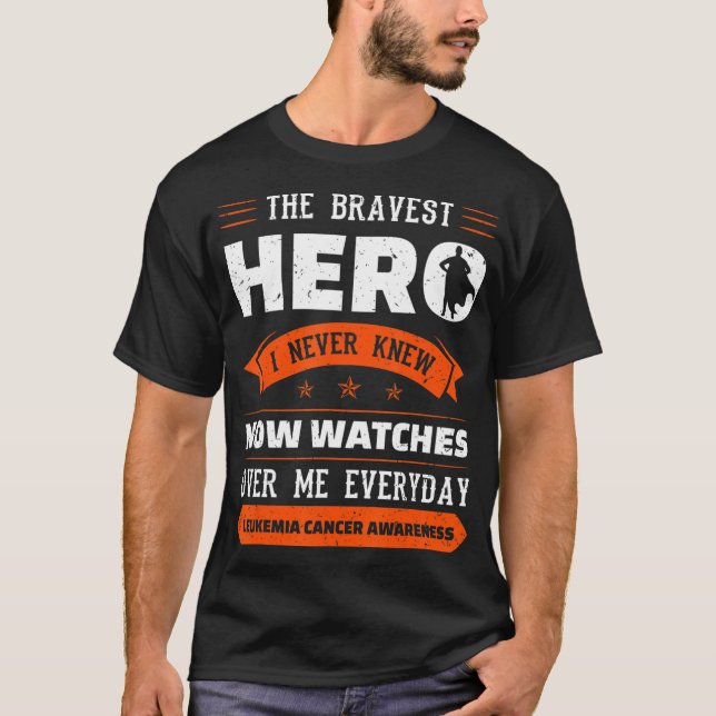 T-shirt Le héros le plus courageux que je n'ai jamais conn (Devant)