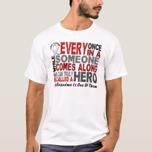 T-shirt Le héros vient le long 1 cancer de poumon de