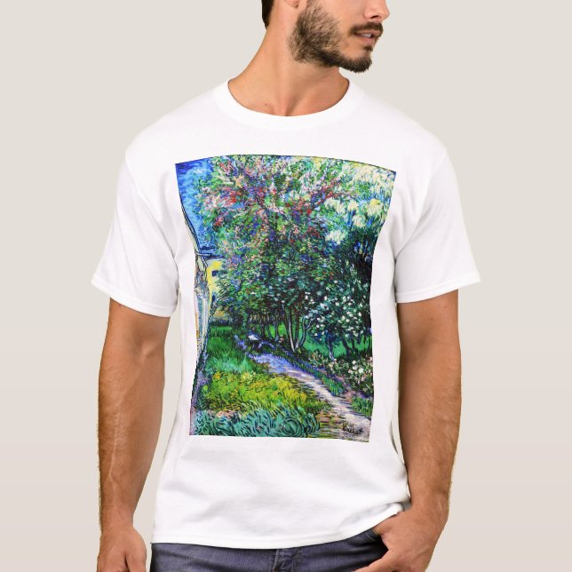T-shirt Le Jardin de l'Asile à Saint-Rémy, Van Gogh (Devant)