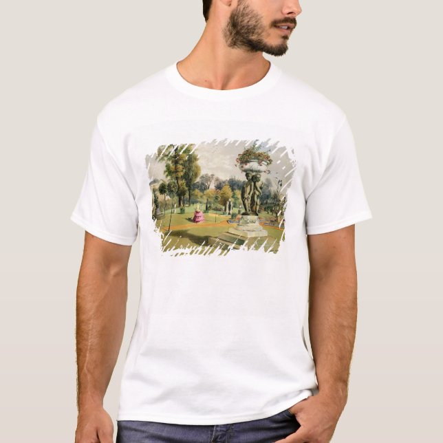 T-shirt Le jardin de terrasse, abbaye de Woburn (Devant)