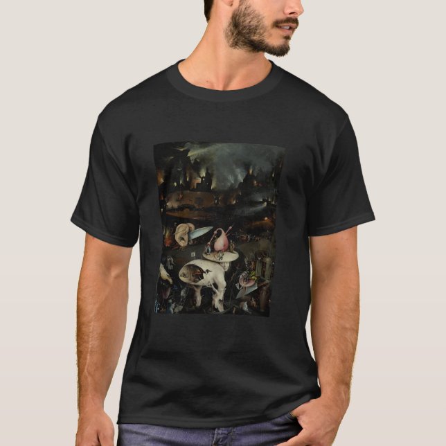 T-shirt Le Jardin terrestre ravit la célèbre peinture de (Devant)