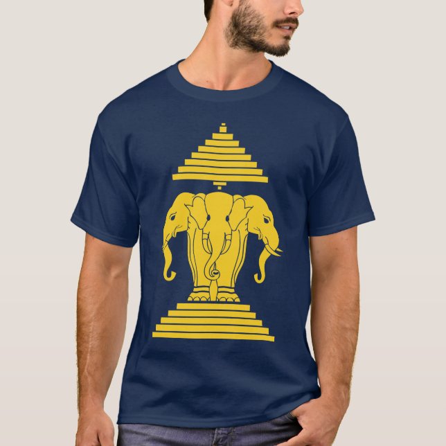 T-shirt Le jaune 3 d'Erawan a dirigé le Laotien (Devant)