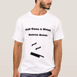 T-shirt Le jeu et la montre de sélection, reçoivent le