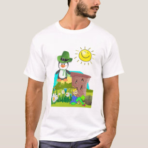 T-shirt le jour de saint-patrick pingouin leprechaun