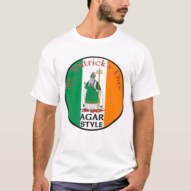 T-shirt Le jour de St Patrick - style d'agar (Devant)