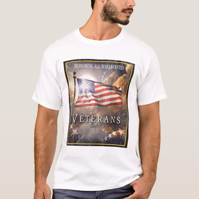 T-shirt Le jour de vétéran - se rappeler nos vétérans (Devant)