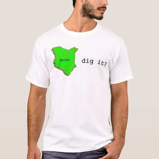 T-shirt Le Kenya, le creusent ? (Devant)