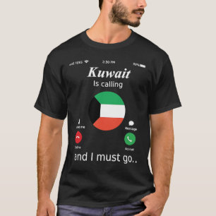 T-shirt Le Koweït appelle et je dois aller le drapeau du K