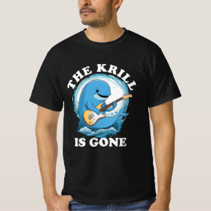 T-shirt Le Krill Est Parti - Baleine Drôle Jouant De La Gu