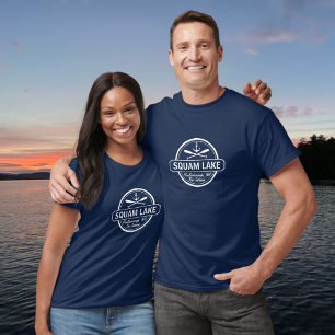 T-shirt Le lac NH Squam a personnalisé la ville, le nom e