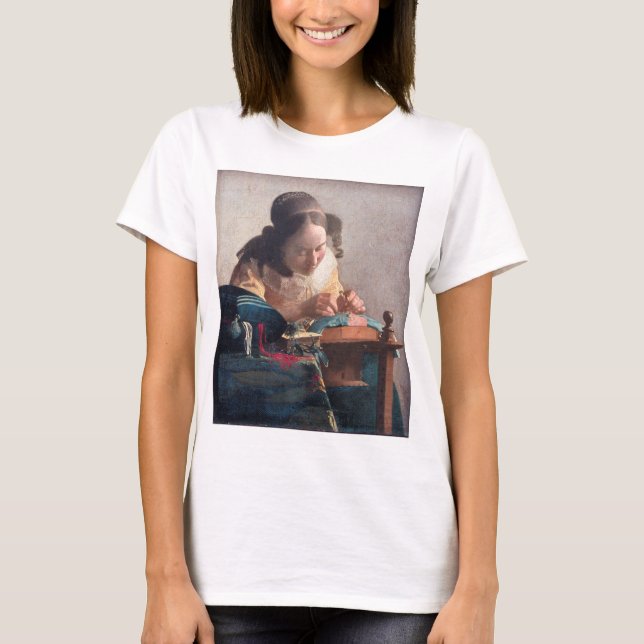T-shirt Le Lacemaker, Johannes Vermeer, 1669-1670 (Devant)