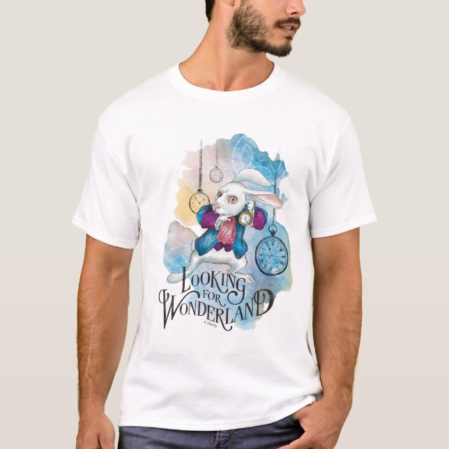 T-shirt Le Lapin Blanc| À la recherche de Wonderland (Devant)