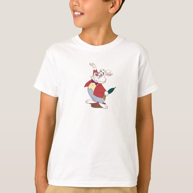 T-shirt Le lapin blanc d'Alice et de Disney (Devant)