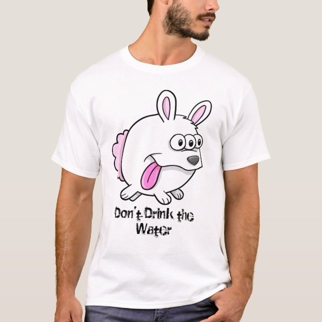 T-shirt Le lapin fou de mutant "chemise ne boivent pas (Devant)