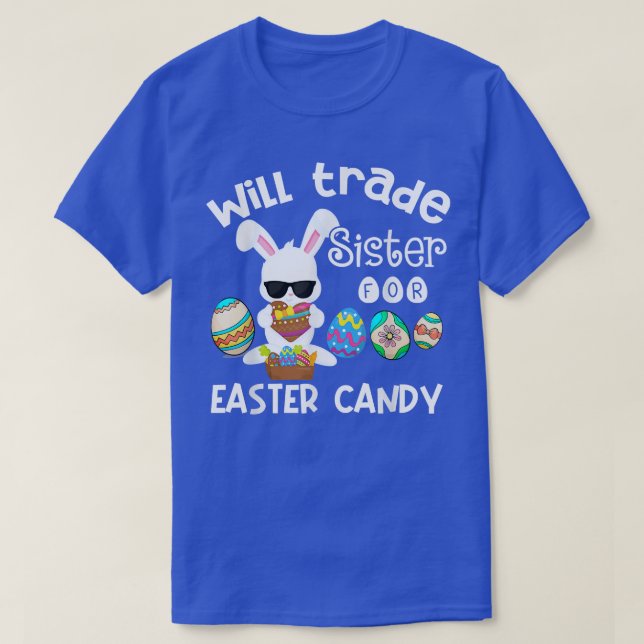 T-shirt Le Lapin Mange Des Oeufs De Chocolat Vont Échanger (Design devant)