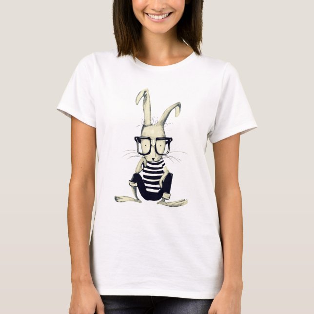 T-shirt Le lapin Nerd (Devant)