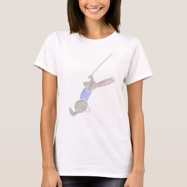T-shirt Le lapin sur le trapèze de vol (Devant)