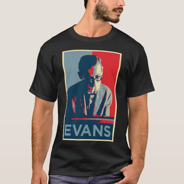 T-shirt Le légendaire pianiste de jazz Bill Evans (Devant)