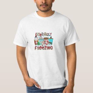 T-shirt Le léopard de Noël verglaçant