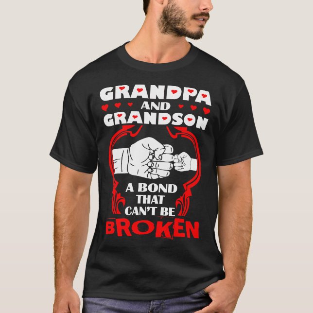 T-shirt Le lien de grand-papa et de petit-fils qui (Devant)