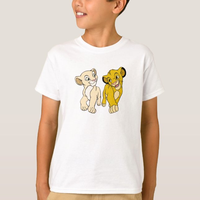T-shirt Le Lion King's Simba & Nala souriant Disney (Devant)