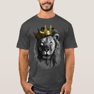 T-shirt Le Lion Roi Avec L'Art De La Rue De La Couronne