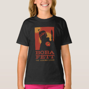 T-shirt Le livre de Boba Fett Retro Boba Fett Outline