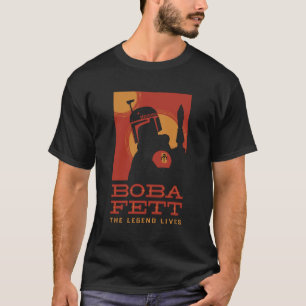 T-shirt Le livre de Boba Fett   Retro Boba Fett Outline
