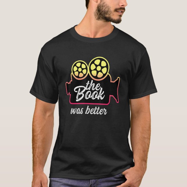 T-shirt Le livre était meilleur vers de livre (Devant)