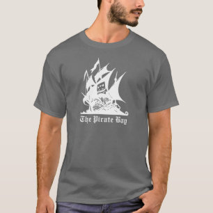 T-shirt le logo de bateau de pirate de baie de pirate