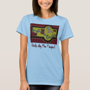 T-shirt Le logo de doigt, poussins creusent le doigt ! -