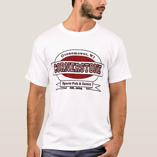 T-shirt Le logo de pierre angulaire (Devant)