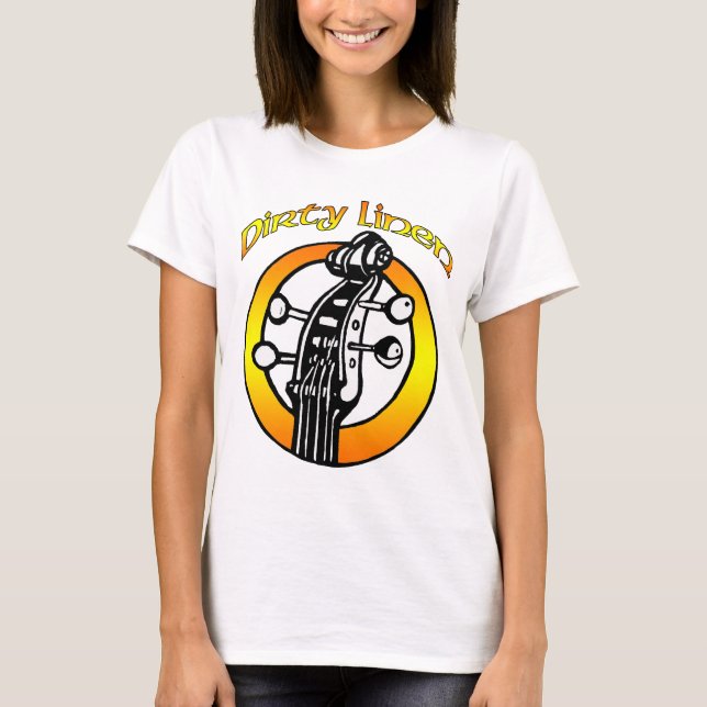 T-shirt Le logo de toile sale des femmes orange et jaune (Devant)