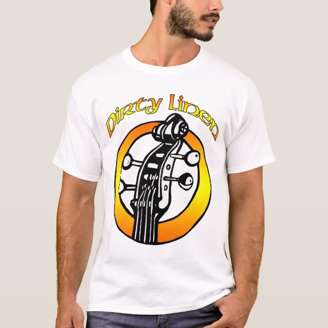 T-shirt Le logo de toile sale des hommes orange et jaune (Devant)