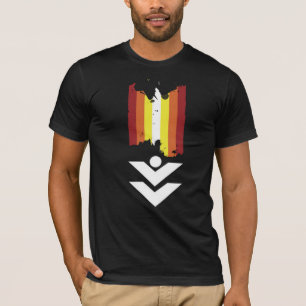 T-shirt le logo raye la chemise