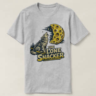 T-shirt Le Lone Snacker Drôle Renard Hurleur Lune Graphiqu