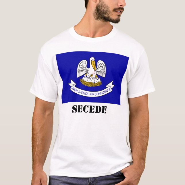 T-shirt le Louisiane-pélican-drapeau, FONT CÉCESSION (Devant)