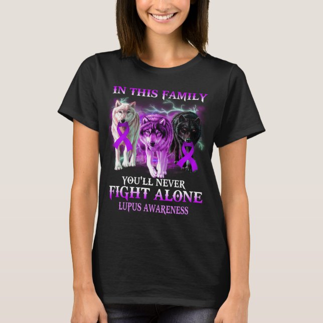 T-shirt le loup de lupus ne se bat jamais seul (Devant)