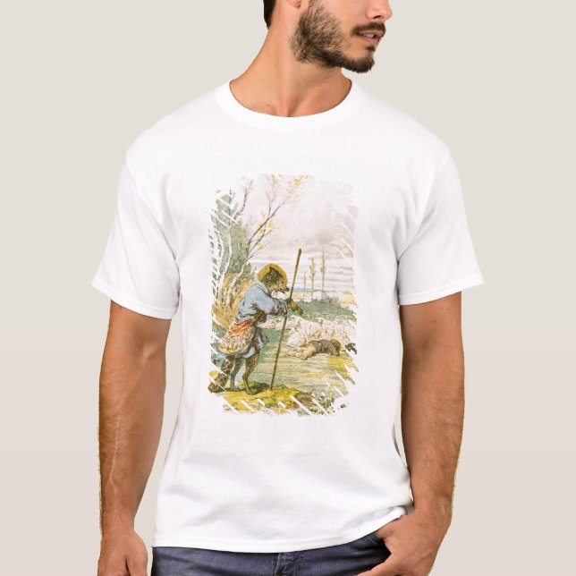 T-shirt Le loup en tant que berger (Devant)