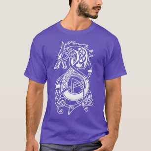 T-shirt Le loup viking Fenrir blanc