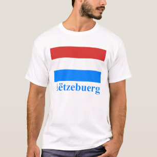 T-shirt Le Luxembourg diminuent avec le nom dans