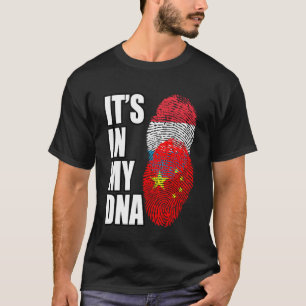 T-shirt Le Luxembourg Et La Chine Mélangent Le Drapeau Du 
