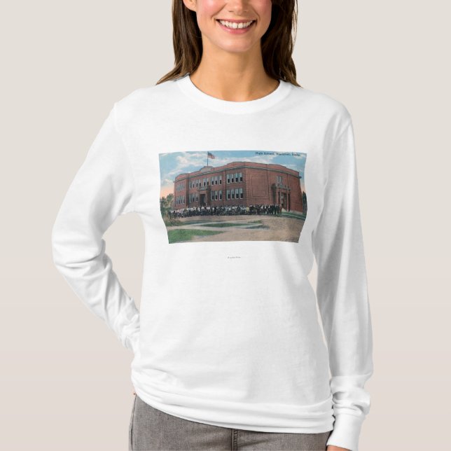 T-shirt Le lycée avec le corps enseignant et les étudiants (Devant)